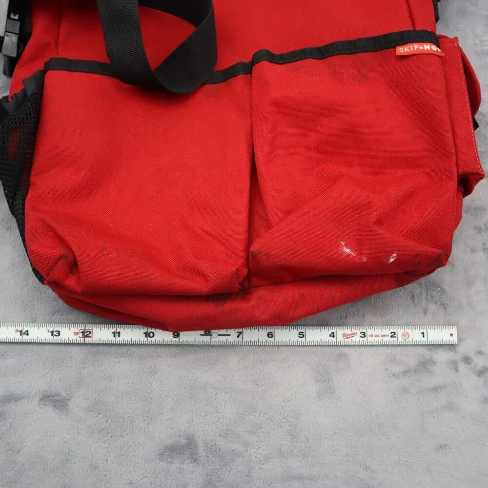 Skip Hop Bag Duo Delux Diaper Baby Unisex Gender Neutral Messenger Red Black